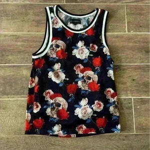 Streetwear Jersey Tank Top Men's Skull mesh EDM Music festival rave shirt